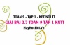 Bài 2.7 Toán 9 tập 1 SGK Kết nối tri thức